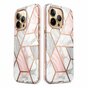 Supcase Cosmo Case Marble hoesje voor iPhone 14 Pro Max - rose gold
