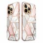 Supcase Cosmo Case Marble hoesje geschikt voor iPhone 14 Pro Max - rose gold