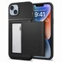 Spigen Slim Armor Cardslot Case hoesje geschikt voor iPhone 14 Plus - zwart