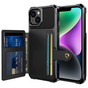 Just in Case Magnetic Card Holder Hybrid Case hoesje geschikt voor iPhone 14 - zwart