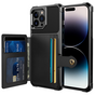 Just in Case Magnetic Card Holder Hybrid Case hoesje geschikt voor iPhone 14 Pro - zwart