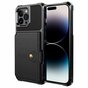 Just in Case Magnetic Card Holder Hybrid Case hoesje geschikt voor iPhone 14 Pro - zwart
