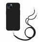 Just in Case Soft TPU Hoesje met Koord geschikt voor iPhone 13 - zwart