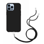 Just in Case Soft TPU Hoesje met Koord geschikt voor iPhone 13 Pro Max - zwart