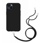 Just in Case Soft TPU Case met Koord hoesje geschikt voor iPhone 14 Plus - zwart