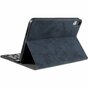 Just in Case Vintage Bluetooth Keyboard Cover QWERTY hoes geschikt voor iPad mini 6 (2021) &amp; iPad mini 7 (2024) - blauw