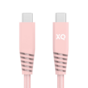 XQISIT Braided USB-C naar USB-C 3.1 200cm kabel -  Roze