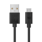 XQISIT Charge &amp; Sync Micro-USB naar USB-A 2.0 100cm - Zwart