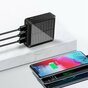 Solar Powerbank Oplader op Zonne-energie 10000mAh 3 USB-A Poorten met USB-C en Micro-USB - Zwart