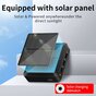 Solar Powerbank Oplader op Zonne-energie 10000mAh 3 USB-A Poorten met USB-C en Micro-USB - Zwart