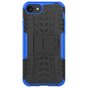 Blauw zwarte hybride standaard case iPhone 7 8 SE 2020 SE 2022 hoesje cover shockproof