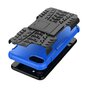 Blauw zwarte hybride standaard case iPhone 7 8 SE 2020 SE 2022 hoesje cover shockproof