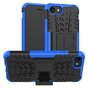 Blauw zwarte hybride standaard case iPhone 7 8 SE 2020 SE 2022 hoesje cover shockproof