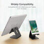 Mobiel / GSM design standaard universeel aluminium geschikt voor iPhone bureau houder - mat zwart