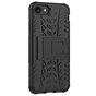 Zwarte hybride standaard case iPhone 7 8 SE 2020 SE 2022 hoesje cover shockproof