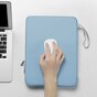 Sleeve Pouch kunstleer hoes voor iPad Pro 12.9 inch (2018 2020 2021 2022) - lichtblauw