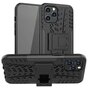 Shockproof kickstand anti-slip kunststof en TPU hoesje voor iPhone 12 Pro Max - zwart