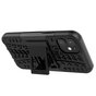 Shockproof kickstand anti-slip kunststof en TPU hoesje voor iPhone 12 mini - zwart