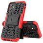 Shockproof kickstand anti-slip kunststof en TPU hoesje geschikt voor iPhone 12 mini - rood