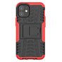 Shockproof kickstand anti-slip kunststof en TPU hoesje voor iPhone 12 mini - rood