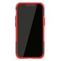 Shockproof kickstand anti-slip kunststof en TPU hoesje geschikt voor iPhone 12 mini - rood