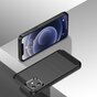 Carbon Armor TPU met geborstelde afwerking hoesje voor iPhone 12 en 12 Pro - zwart