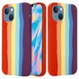 Rainbow Pride siliconen hoesje voor iPhone 15 - pastel