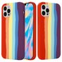 Rainbow Pride siliconen hoesje voor iPhone 15 Pro Max - pastel
