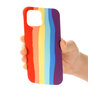 Rainbow Pride siliconen hoesje voor iPhone 11 Pro - pastel