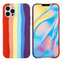 Rainbow Pride siliconen hoesje voor iPhone 12 Pro Max - pastel