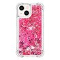 Glitter TPU met versterkte hoeken hoesje voor iPhone 15 - transparant roze