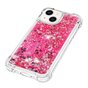 Glitter TPU met versterkte hoeken hoesje voor iPhone 15 - transparant roze