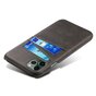 Duo Cardslot Wallet vegan leather hoesje voor iPhone 15 - zwart