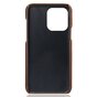 Duo Cardslot Wallet vegan leather hoesje voor iPhone 15 Pro Max - bruin