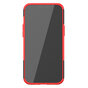 Shockproof kickstand anti-slip kunststof en TPU hoesje voor iPhone 12 Pro Max - rood