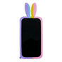 Bunny Pop Fidget Bubble siliconen hoesje voor iPhone 15 Plus - roze, geel, blauw en paars