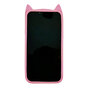 Schattige kat siliconen hoesje geschikt voor iPhone 15 Pro Max - roze