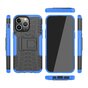 Shockproof Kickstand anti-slip kunststof en TPU hoesje voor iPhone 15 Pro Max - blauw