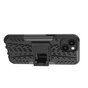 Shockproof Kickstand anti-slip kunststof en TPU hoesje voor iPhone 15 Plus - zwart