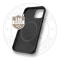 Xqisit NP Silicone Case Anti Bac Magnet Recycled hoesje geschikt voor iPhone 15 Pro - Zwart