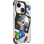 Laut Pop retro music hoesje voor iPhone 15 - Kleurrijk