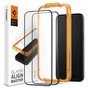 Spigen AlignMaster Full Cover Glass 2 Pack Screenprotector voor iPhone 15 Plus - Transparant