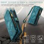 Caseme Vintage Portemonnee hoesje geschikt voor iPhone 15 Pro Max - Blue