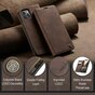 Caseme Retro Wallet Case hoesje voor iPhone 15 Plus - Coffee