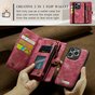Caseme Vintage Portemonnee hoesje voor iPhone 15 Pro Max - Red