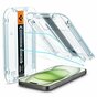 Spigen Glass Montage Frame EZ FIT 2 Pack AGL06883 Screenprotector voor iPhone 15 Plus - Transparant