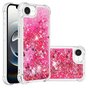 Glitter TPU met versterkte hoeken hoesje geschikt voor iPhone 16e - transparant roze