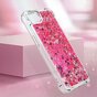 Glitter TPU met versterkte hoeken hoesje geschikt voor iPhone 16e - transparant roze
