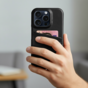Duo Cardslot Wallet kunstleer hoesje geschikt voor iPhone 13 - zwart