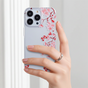Bloemen Zen Bloesem Bloemtakken Natuur Vlinders Rood Hoesje Case TPU geschikt voor iPhone 11 Pro - Transparant